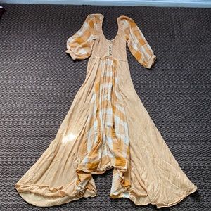 Yellow free people fall dress